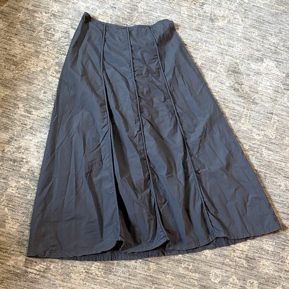 XCVI gray Maxi Skirt - medium - 100% cotton - zip closure - back ruffle - Picture 1 of 6